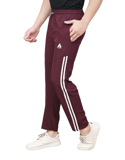 Skynax Men's Sports Trouser | Regular Fit | Lightweight Trouser for Gym Wear | Comfortable Running Color-Maroon