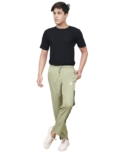 Skynax Men's Sports Trouser | Regular Fit | Lightweight Trouser for Gym Wear | Comfortable Running Colour-Olive Green