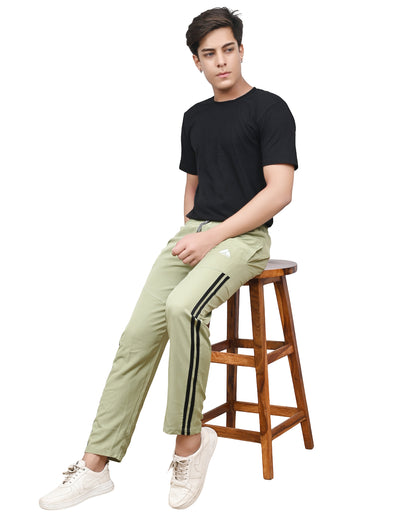 Skynax Men's Sports Trouser | Regular Fit | Lightweight Trouser for Gym Wear | Comfortable Running Colour-Olive Green