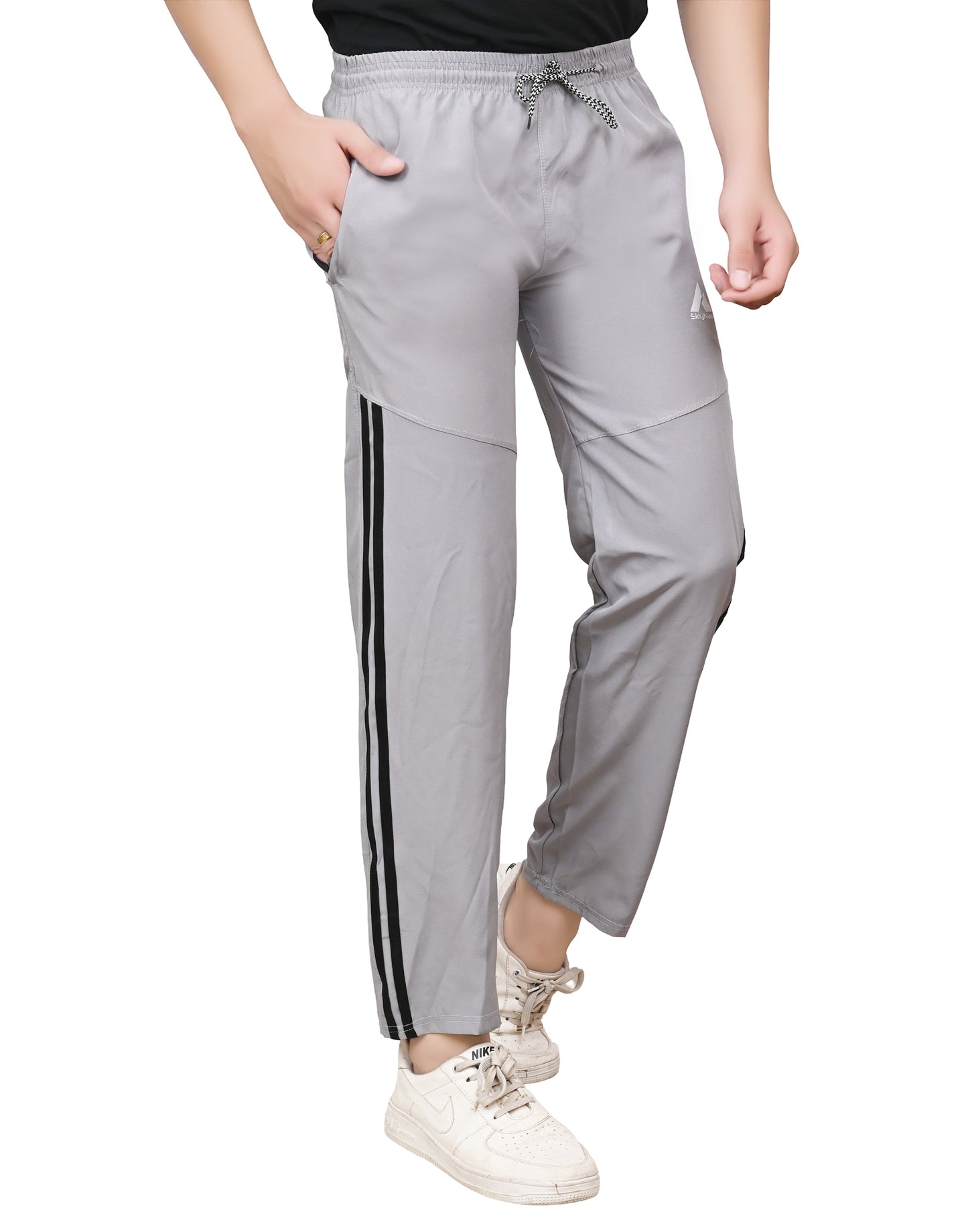 Skynax Men's Sports Trouser | Regular Fit | Lightweight Trouser for Gym Wear | Comfortable Running Colour-light gray