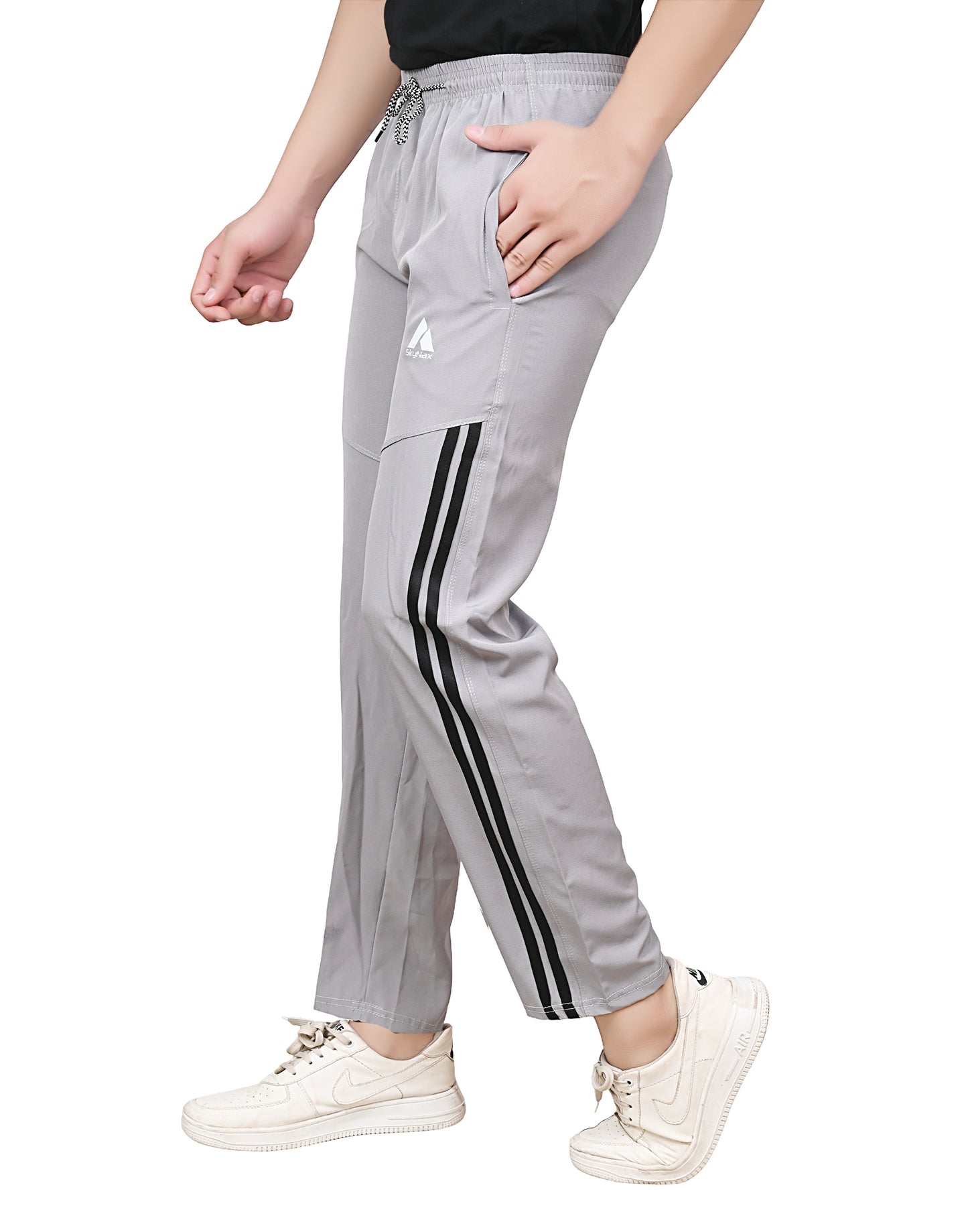 Skynax Men's Sports Trouser | Regular Fit | Lightweight Trouser for Gym Wear | Comfortable Running Colour-light gray