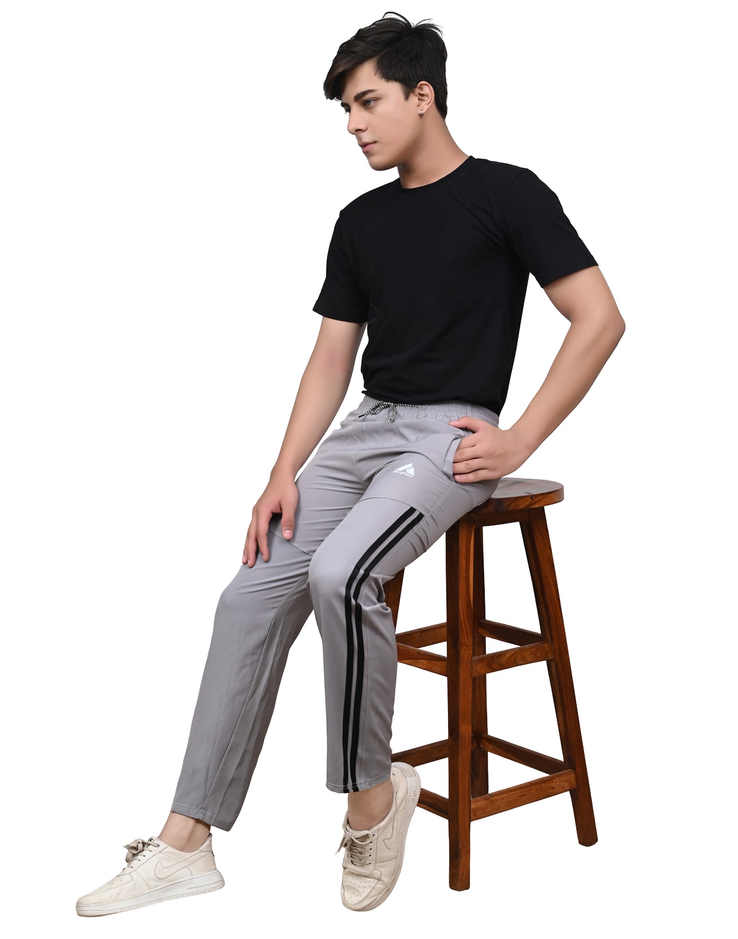 Skynax Men's Sports Trouser | Regular Fit | Lightweight Trouser for Gym Wear | Comfortable Running Colour-light gray