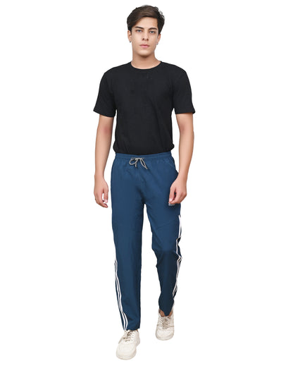 Skynax Men's Sports Trouser | Regular Fit | Lightweight Trouser for Gym Wear | Comfortable Running Colour-blue