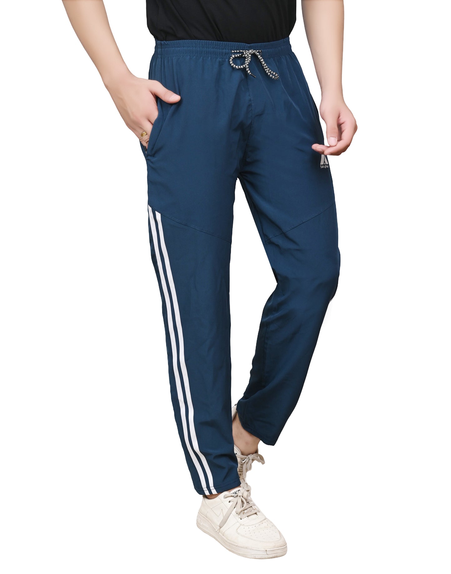 Skynax Men's Sports Trouser | Regular Fit | Lightweight Trouser for Gym Wear | Comfortable Running Colour-blue