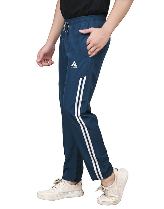 Skynax Men's Sports Trouser | Regular Fit | Lightweight Trouser for Gym Wear | Comfortable Running Colour-blue